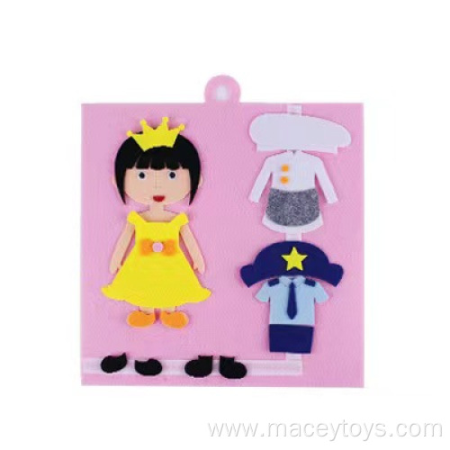 DIY toys felt clothes kid learning dress up